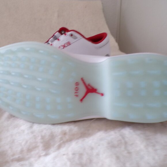 Size 9 - Jordan ADG 5 White Fire Red Golf Shoes Brand New The Grove XXIII